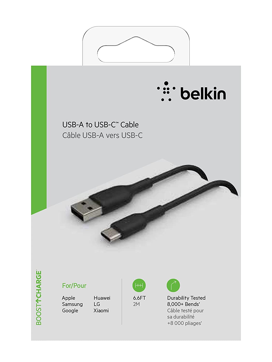 Cable USB-C a USB-A (2 m, negro)