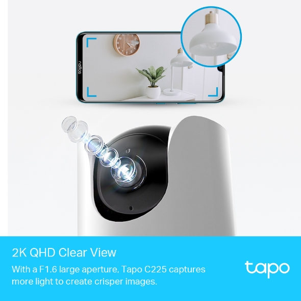 Tp-link Tapo C225 Pan/Tilt AI Home Security Wi-Fi Camera – Mercy Electronics